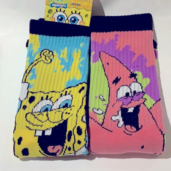 💛 SpongeBob and Patrick sock bundle NWT - Picture 1 of 2